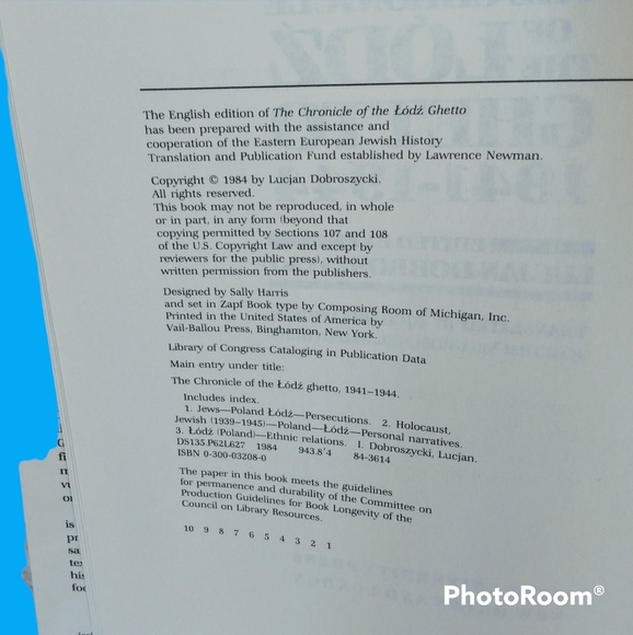 "The Chronicle of the Lodz Ghetto 1941 - 1944" Lucjan Dobroszyki - Picture 5 of 5